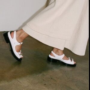 Rachel Comey Leather Iconic White Chunky Sole Adams Sandal US 7